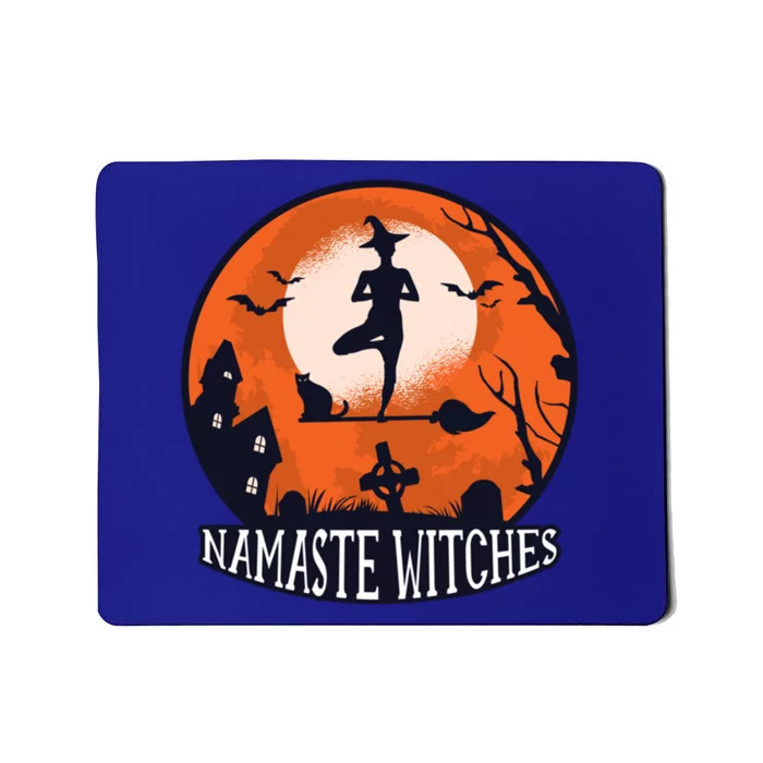 Funny Namaste Witches Halloween Yoga And Relaxation Funny Gift Mousepad