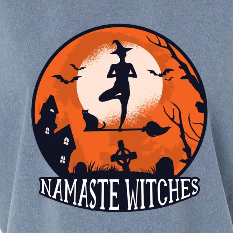 Funny Namaste Witches Halloween Yoga And Relaxation Funny Gift Garment-Dyed Women's Muscle Tee