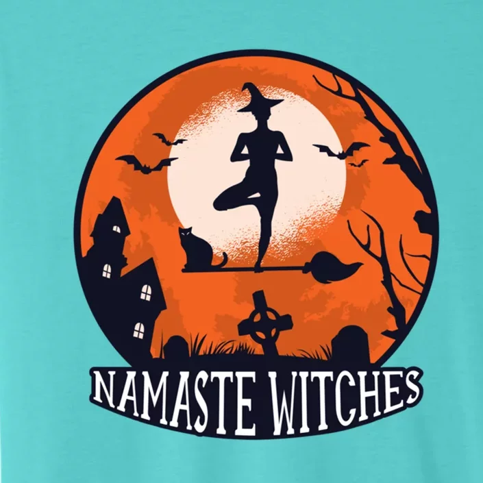 Funny Namaste Witches Halloween Yoga And Relaxation Funny Gift ChromaSoft Performance T-Shirt