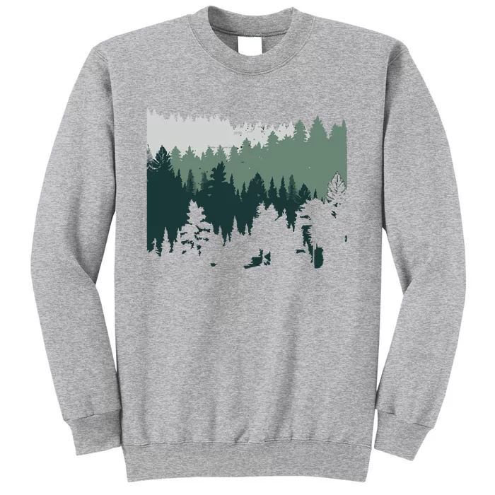 Forest Nature Wildlife Lovers Trees Hiking Camping Tall Sweatshirt