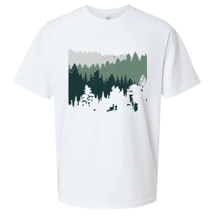 Forest Nature Wildlife Lovers Trees Hiking Camping Sueded Cloud Jersey T-Shirt