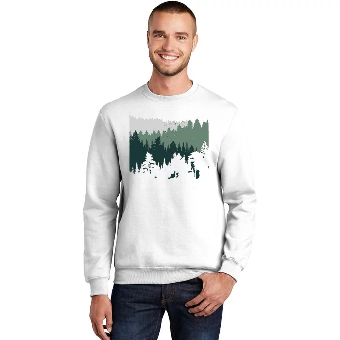 Forest Nature Wildlife Lovers Trees Hiking Camping Sweatshirt