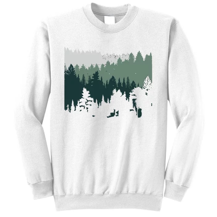 Forest Nature Wildlife Lovers Trees Hiking Camping Sweatshirt