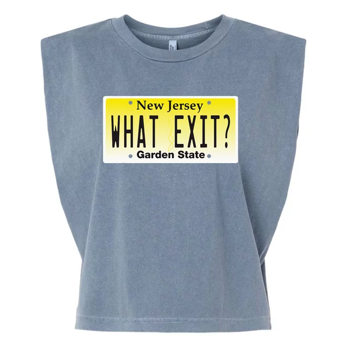 Funny Nj What Exit New Jersey Garden State Parkway Garment-Dyed Women's Muscle Tee