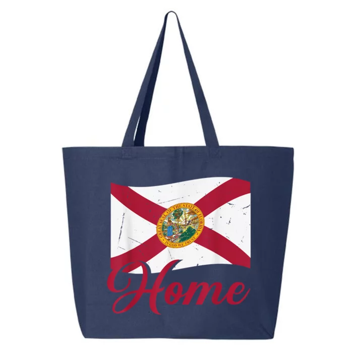 Floridian Native Women Distressed Fl Home States Florida 25L Jumbo Tote