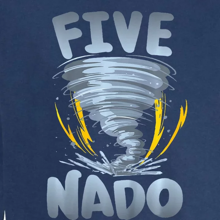 Five Nado Warning 5th Birthday Tornado Themed Birthday Garment-Dyed Sweatshirt