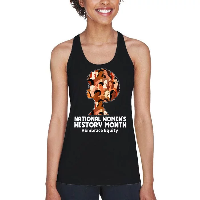 Feminist National Women History Month 2024 Embrace Equity Women's Racerback Tank