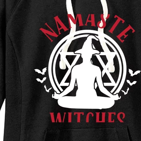 Funny Namaste Witches Halloween Yoga Meditation Great Gift Women's Fleece Hoodie