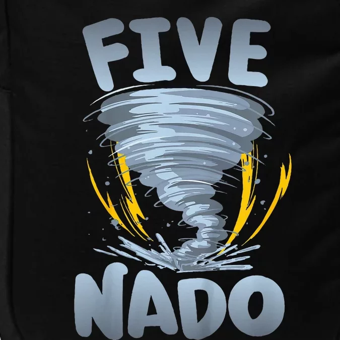 Five Nado Warning 5th Birthday Tornado Themed Birthday Impact Tech Backpack