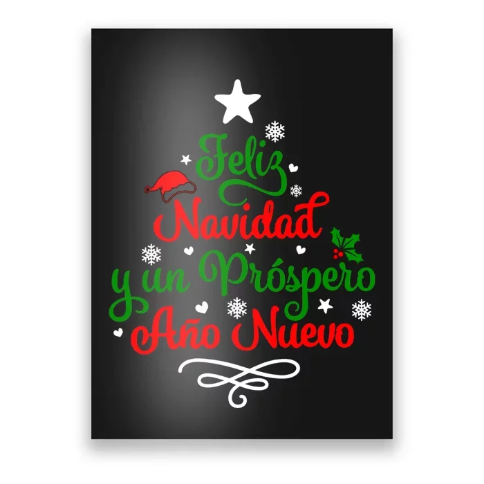 Feliz Navidad Y Prospero Ano Nuevo Mexican Christmas Poster ...
