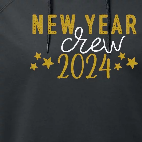 Funny New Year Crew Christmas Crew Happy New Year Crew New Years Eve Performance Fleece Hoodie