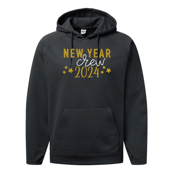 Funny New Year Crew Christmas Crew Happy New Year Crew New Years Eve Performance Fleece Hoodie