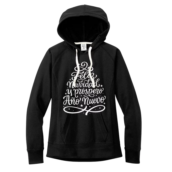 Feliz Navidad Y Prospero Ano Nuevo Women's Fleece Hoodie