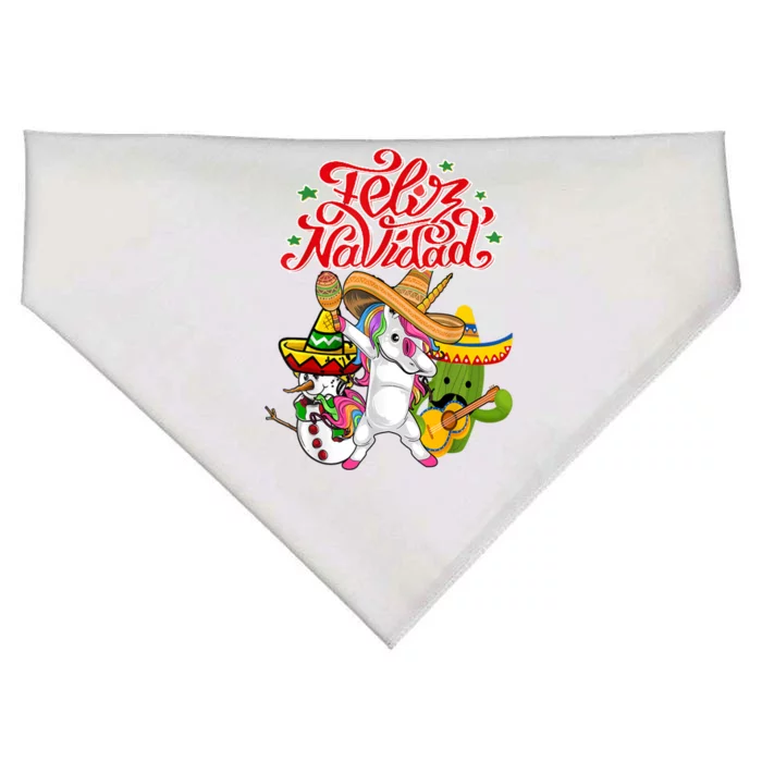 Feliz Navidad Y Prospero Ano Nuevo USA-Made Doggie Bandana