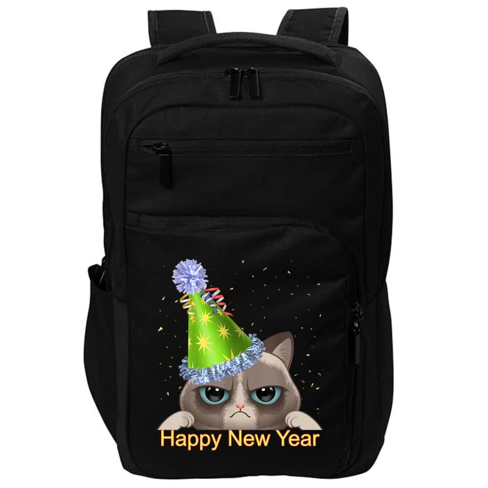 Funny New YearS Eve Cat Party Hat Impact Tech Backpack