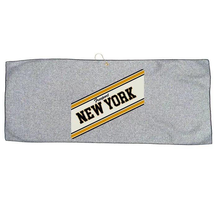 Freeport New York Varsity Logo Large Microfiber Waffle Golf Towel