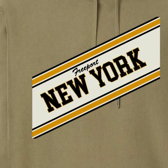 Freeport New York Varsity Logo Premium Hoodie