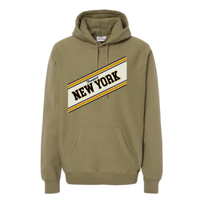 Freeport New York Varsity Logo Premium Hoodie