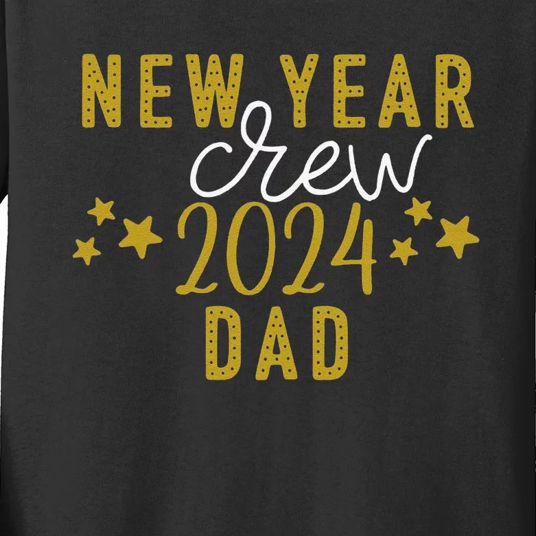 Funny New Year Crew Dad Christmas Crew Happy New Year Crew New Years Eve Kids Long Sleeve Shirt