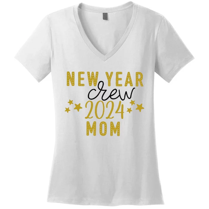 Funny New Year Crew Mom Christmas Crew Happy New Year Crew New Years Eve Women's V-Neck T-Shirt