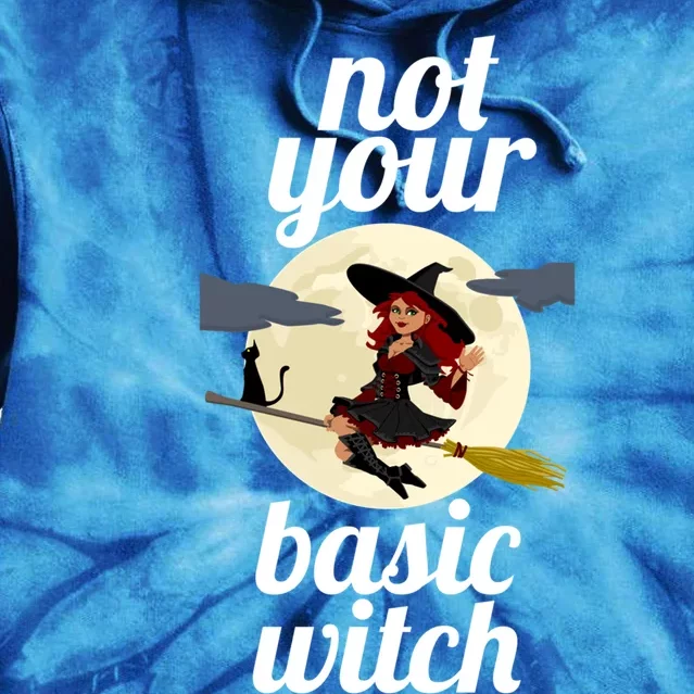 Funny Not Your Basic Witch Pagan Wicca Gift Tie Dye Hoodie