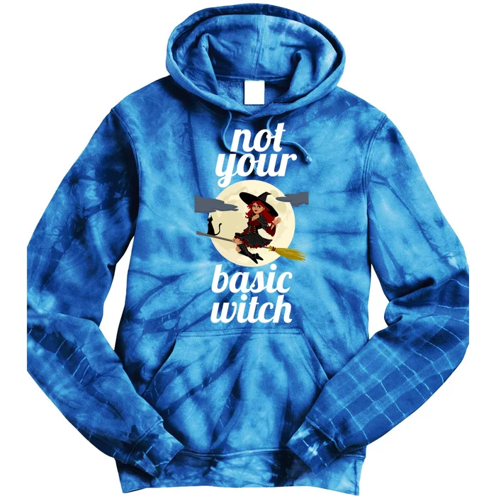 Funny Not Your Basic Witch Pagan Wicca Gift Tie Dye Hoodie