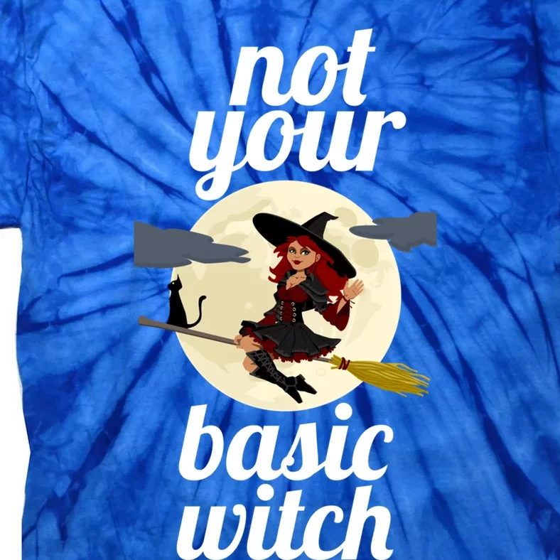 Funny Not Your Basic Witch Pagan Wicca Gift Tie-Dye T-Shirt