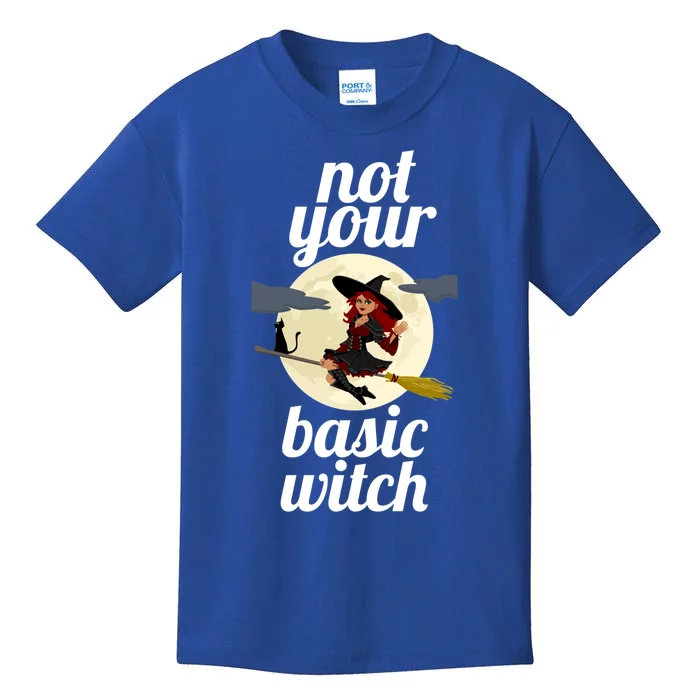 Funny Not Your Basic Witch Pagan Wicca Gift Kids T-Shirt