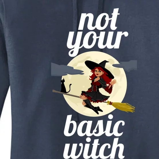 Funny Not Your Basic Witch Pagan Wicca Gift Women's Pullover Hoodie