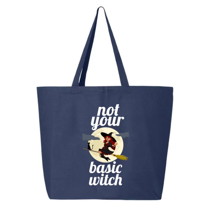 Funny Not Your Basic Witch Pagan Wicca Gift 25L Jumbo Tote