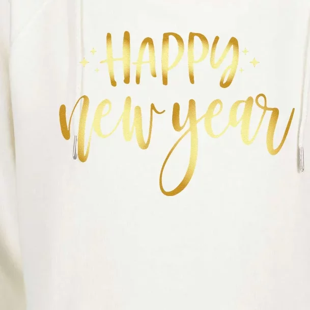 Funny New Years Eve Party Supplies 2024 Happy New Year Fireworks Womens Funnel Neck Pullover Hood