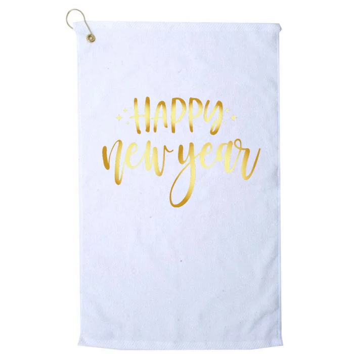 Funny New Years Eve Party Supplies 2024 Happy New Year Fireworks Platinum Collection Golf Towel