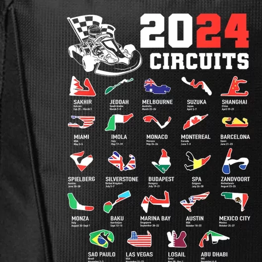 Formula One 2024 Calendar For Race Car Fan Circuits Race City Backpack