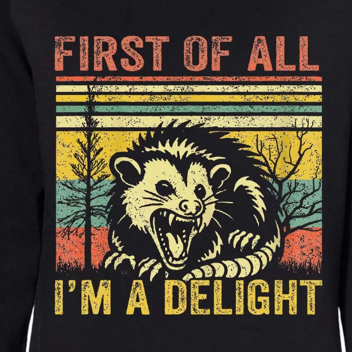 First Of All IM A Delight Womens California Wash Sweatshirt