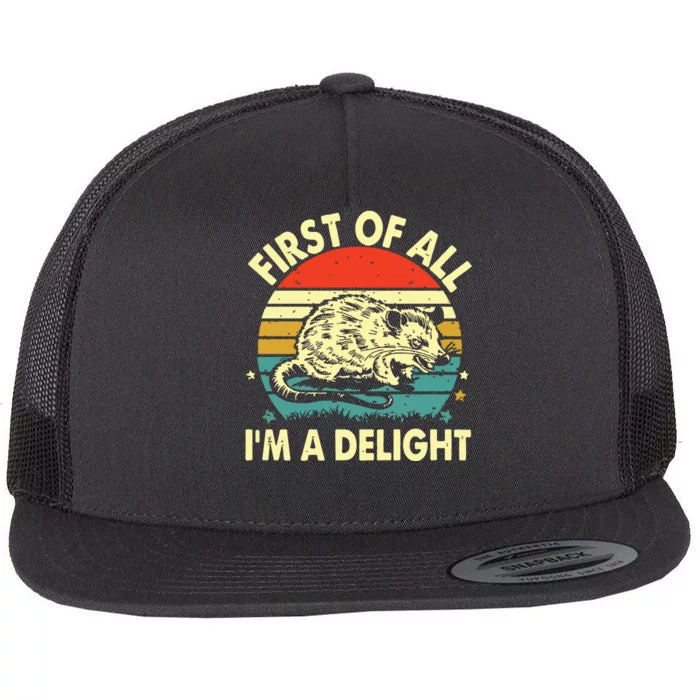 First Of All IM A Delight Flat Bill Trucker Hat