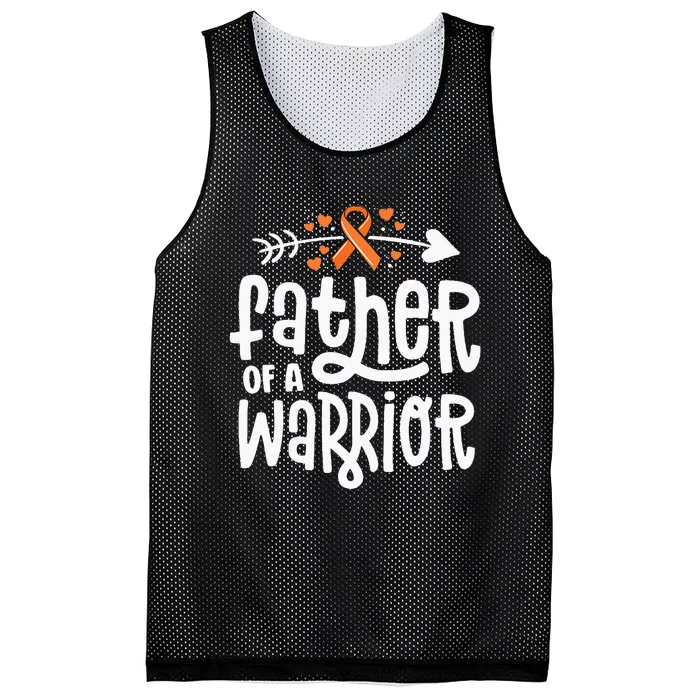 Father Of A Warrior Dad Family Leukemia Cancer Awareness Mesh Reversible Basketball Jersey Tank