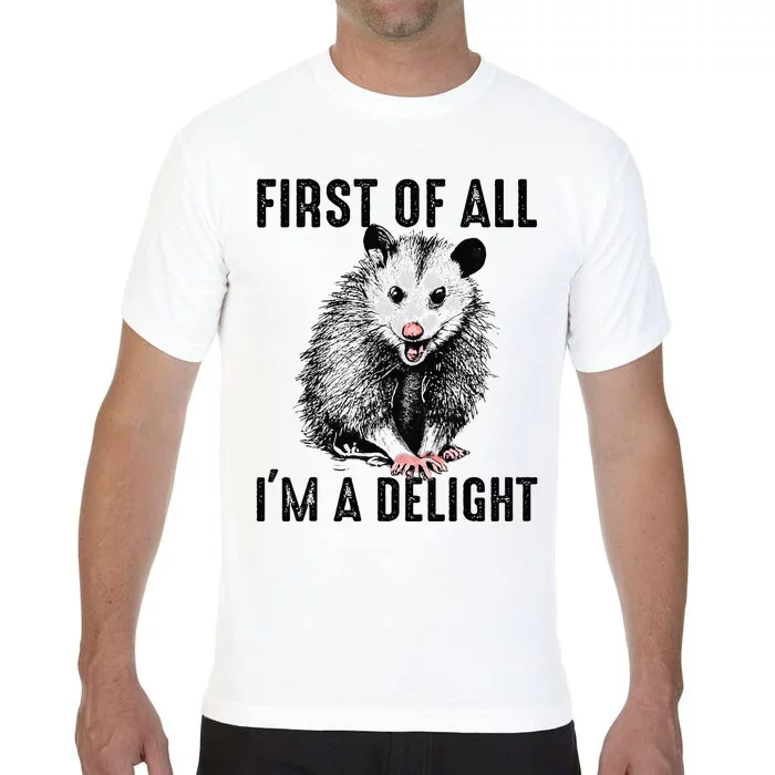 First Of All IM A Delight Opossum Lover Matching Comfort Colors T-Shirt