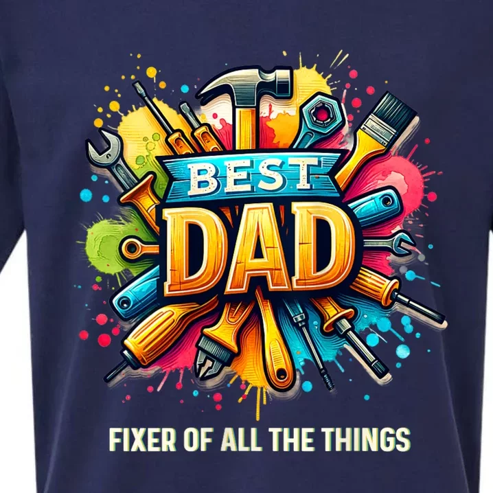 Fixer Of All The Things Best Dad For FatherS Day Dad Funny Sueded Cloud Jersey T-Shirt