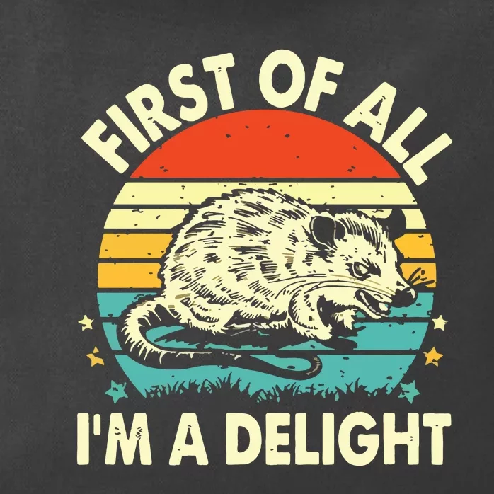 First Of All IM A Delight Zip Tote Bag