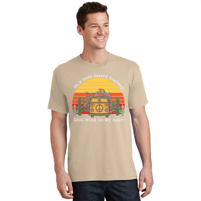 Funny On A Dark Desert Highway Retro 1 T-Shirt