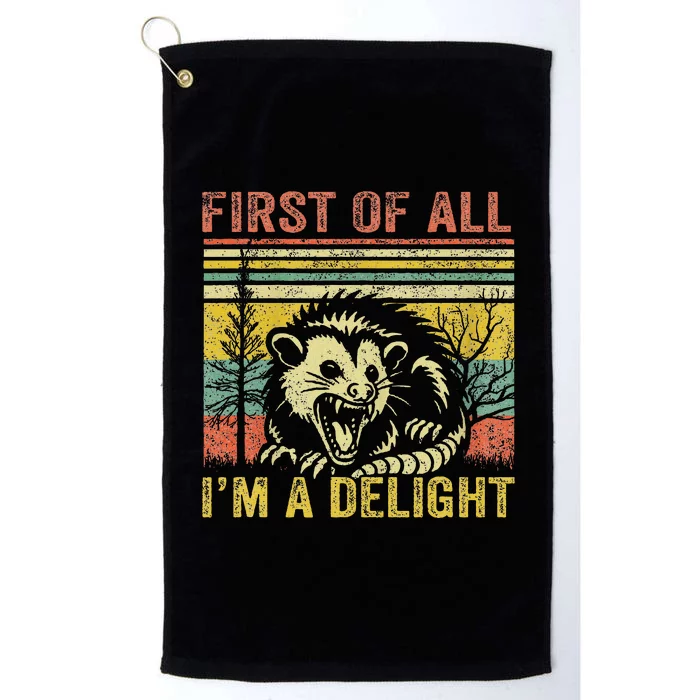 First Of All IM A Delight Funny Quote Platinum Collection Golf Towel