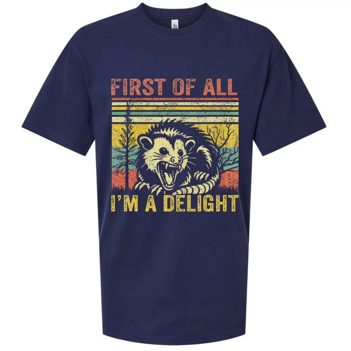 First Of All IM A Delight Funny Quote Sueded Cloud Jersey T-Shirt