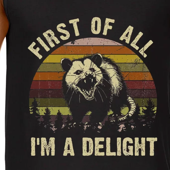 First Of All IM A Delight Sarcastic Angry Opossum Comfort Colors® Tank Top