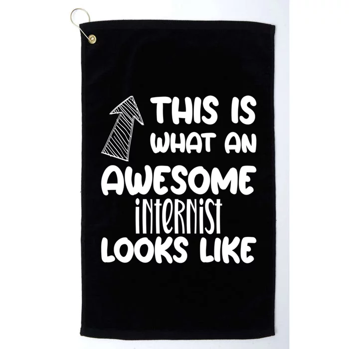 Funny Occupation Awesome Internist Platinum Collection Golf Towel