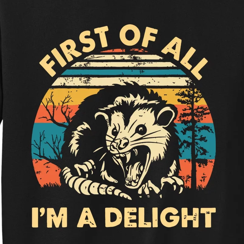 First Of All Im A Delight Opossum Possum Sweatshirt