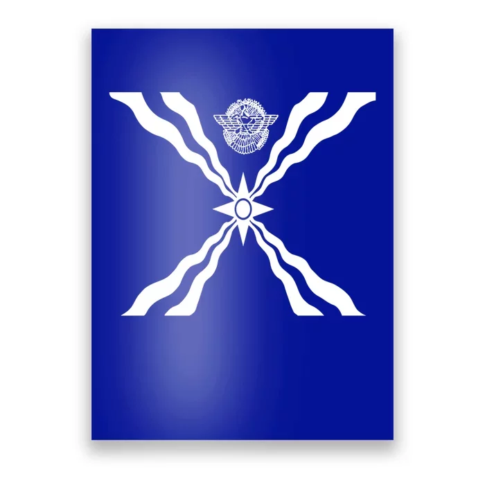 Flag Of Assyria Cute Gift Assyrian God Assur Lon Poster