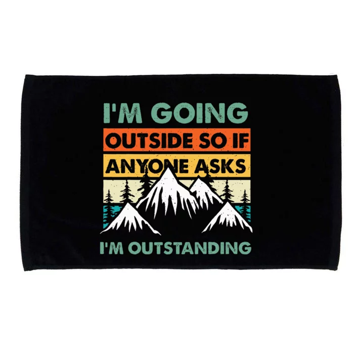 Funny Outdoor And Camping Quote Microfiber Hand Towel