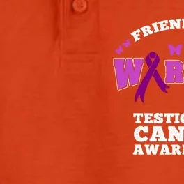 Friend Of A Warrior Testicular Cancer Awareness Meaningful Gift Dry Zone Grid Performance Polo