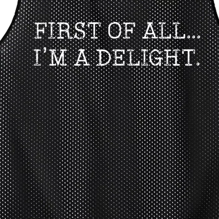 First Of All IM A Delight Mesh Reversible Basketball Jersey Tank