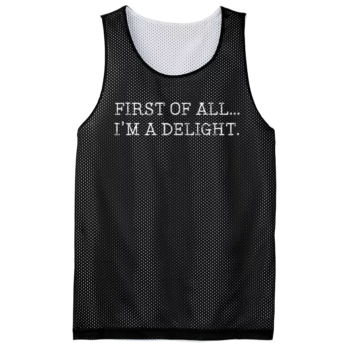 First Of All IM A Delight Mesh Reversible Basketball Jersey Tank